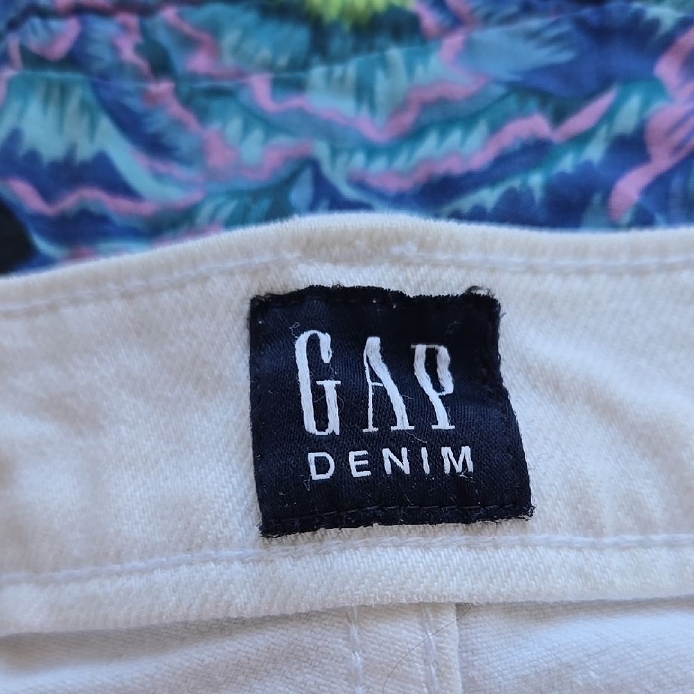Gap High Rise White Button Fly Vintage Slim Jeans 6 Minimalist Slim Straight - Picture 3 of 11